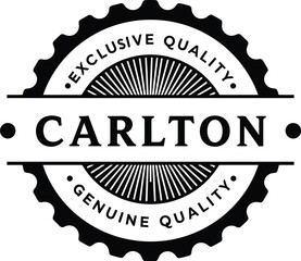 Carlton exclusive genuine quality stamp badge