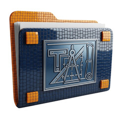 Folder isolated on transparent background