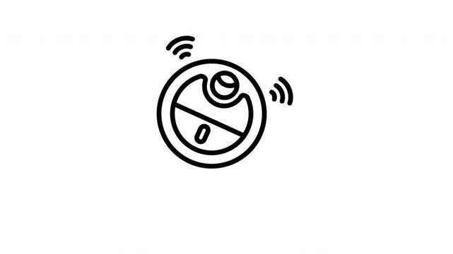Animated Robotic Smart Vacuum Cleaner. video