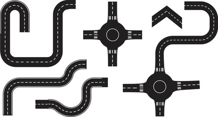 Road junctions curves transportation network elements