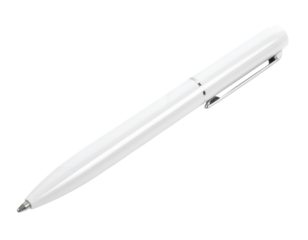 White Pen: A sleek and modern white pen, designed for precision writing, is captured in a high-angle view, perfect for business, education, and creative purposes.