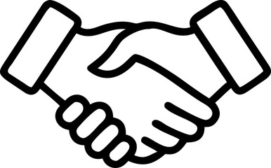 Professional handshake agreement business icon for partnerships and deals