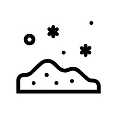 Snow covered surface icon design.