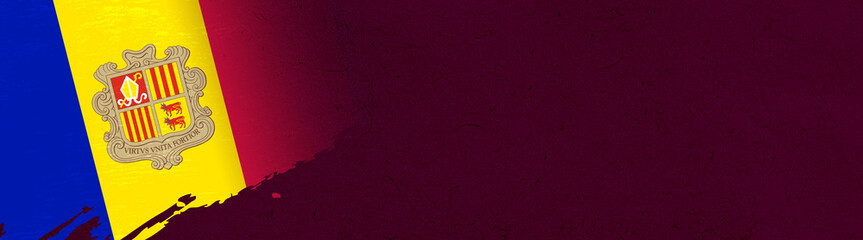 Andorra flag banner Banner, background