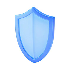 Shield. Protect and Security concept. Bue Shield 3d icon. 3d rendering
