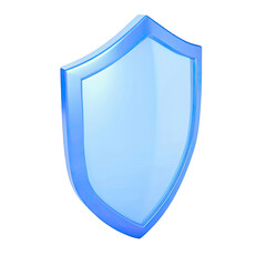 Shield. Protect and Security concept. Bue Shield 3d icon. 3d rendering
