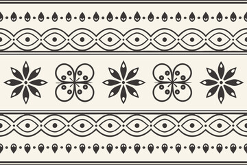 Floral and teardrop pattern with eye like shapes