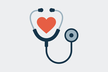 Stethoscope with heart symbol
