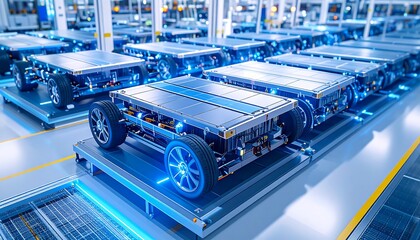 Electric vehicle chassis assembly line