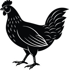 A vector illustration of various farm fowl, including a rooster, hen, and chick, isolated on a white background