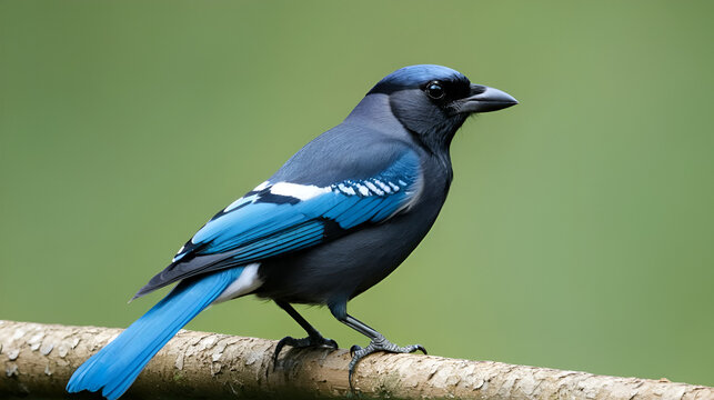 The jay is one of the corvids with the most beautiful plumage.