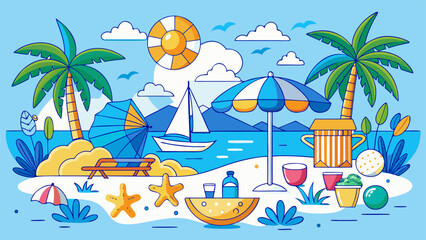 Obraz premium summer holiday background