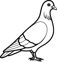 Vector illustration of a peace dove silhouette with outstretched wings, perfect for a nature-inspired design