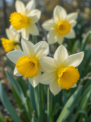 daffodil flowers in spring