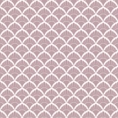 Seamless Art Deco Fan Pattern in Dusty Pink