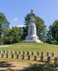 Fototapeta premium Photo of the Antietam National Battlefield Cemetery in Sharpsburg Maryland USA