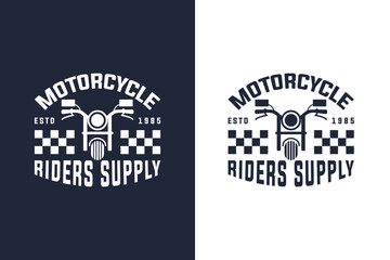 Custom Cruiser Motorcycle Badge Retro Rider Emblem Logo