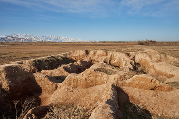Archaeological excavations of residential buildings and burials, archaeology
