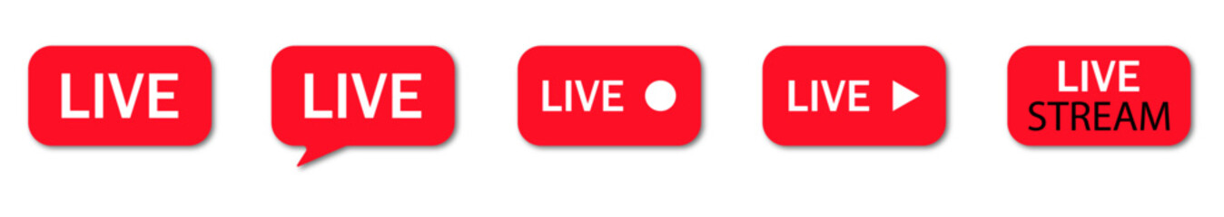 Live streaming icons