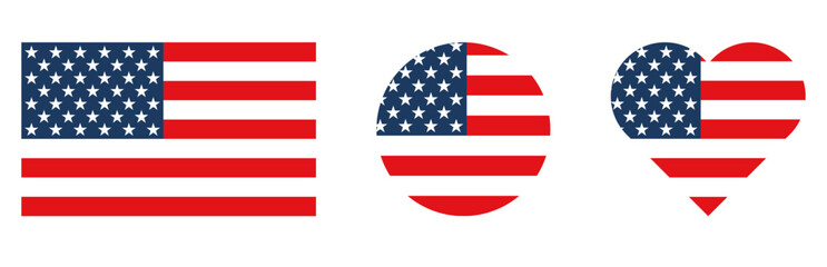 Set of American flag