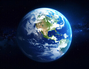 Ultra Realistic 3D Earth Globe from Space