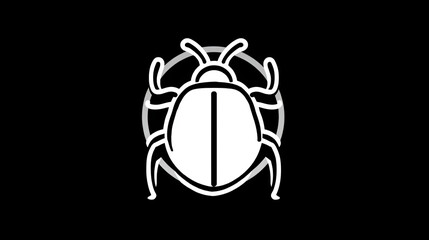 Outline bug icon for software error and debugging
