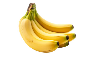 bunch of bananas on white background.
