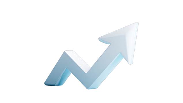 Light-blue upward-trending graphic