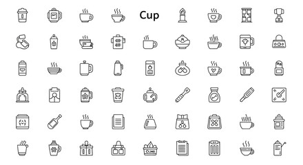 Vector Collection of Cup and Beverage Icons