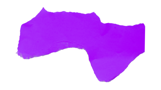 Purple torn paper isolated on transparent background