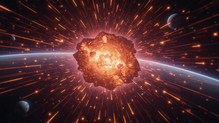 Abstract background of future technology concept. Digital business solutions, web interface with glowing circle. Innovative tech design circuit board lines with data flow, digital transformation