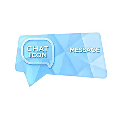 Chat icon, Message symbol, Speech bubble with text lines - 3d rendering
