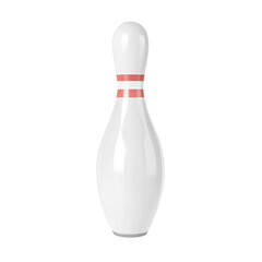 Bowling concept. White Bowling pin isolated on white
