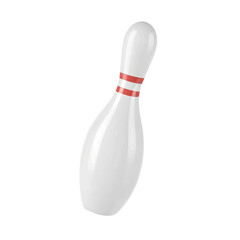 Bowling concept. White Bowling pin isolated on white
