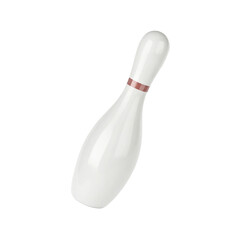Bowling concept. White Bowling pin isolated on white
