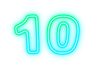 Neon Green Number