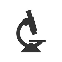 Microscope logo design icon isolated on transparent background