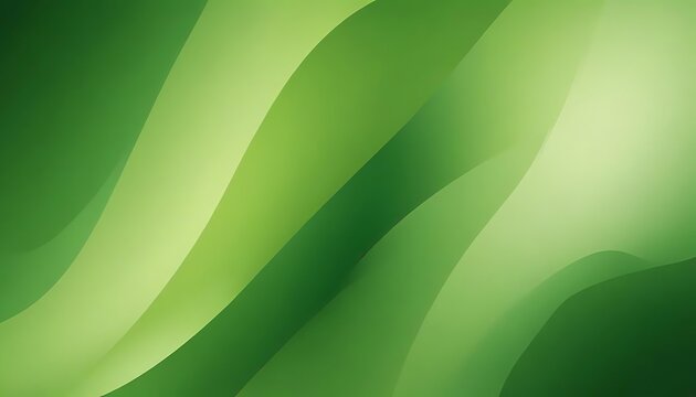Abstract organic green gradient background with wavy lines and soft light
