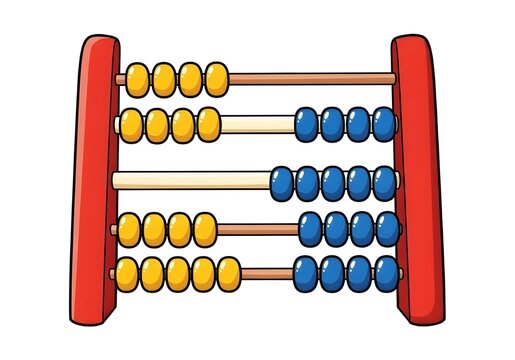 abacus with colorful beads