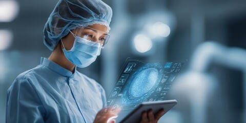 futuristic brain diagnostics using holographic interface