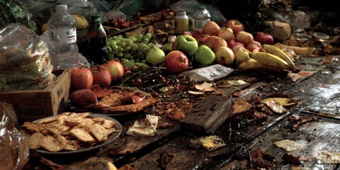 Decaying Fruits, Waste, Still Life