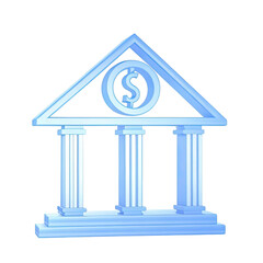 Bank Icon - Banking Concept. 3d rendering
