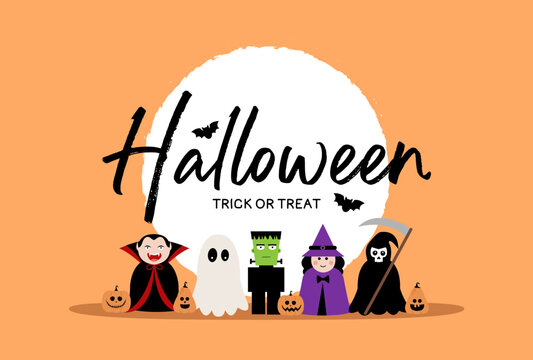 Halloween card or background. vector illustration.