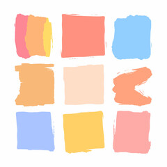 Set of watercolor paint strokes