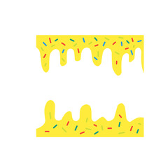 ice cream frame border with colorful sprinkles