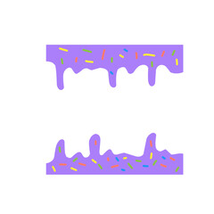 ice cream frame border with colorful sprinkles