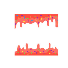 ice cream frame border with colorful sprinkles