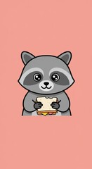  Cute Cartoon Raccoon