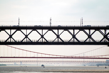 Bridges Spanning the Yangtze River in Wuhan, China