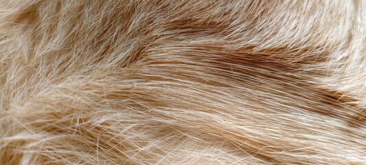 The texture of the light brown fur is soft.